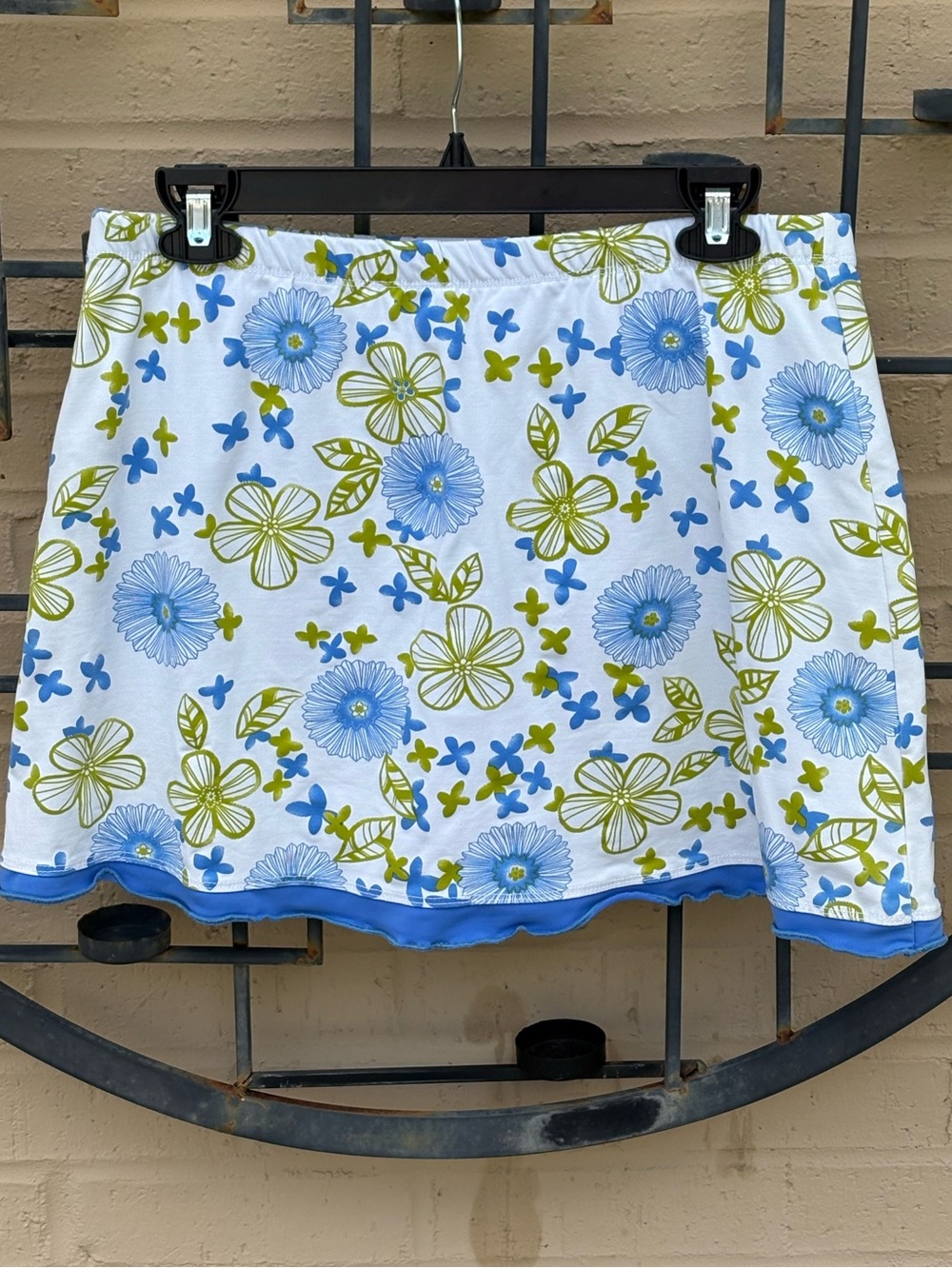 Jerdog Skort with Blue and Green Floral Print